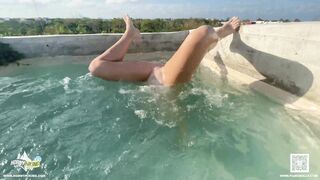 Poolside Creampie with Underwater Blowjob on Vacation - Horny Hiking ft. Molly Pills - POV 4K