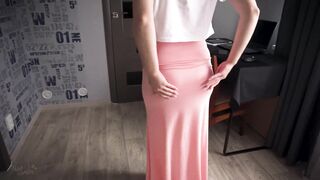 Visible Panty Line Fetish Tease In Long Maxi Skirt