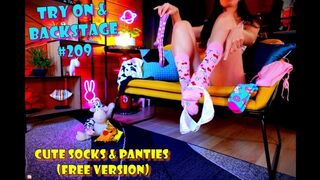 Cute Socks & Panties TRY ON & BACKSTAGE #209 (free version)