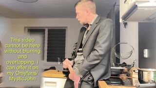 I jerked off in my suit right behind my roommate who was watching TV