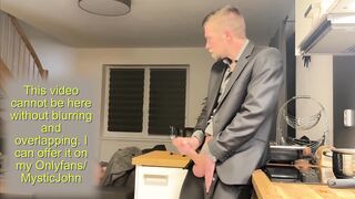 I jerked off in my suit right behind my roommate who was watching TV