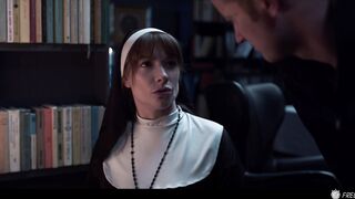 Russian Redhead Nun Used in Freeze Time Fuck - Hot Blasfemy Real Life Doll Sex with Sata Jones