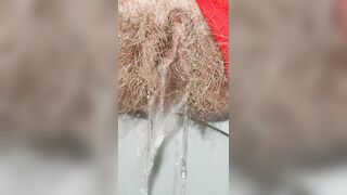 Huge Hayry Pussy Peeing along with Loud Anal Farting For Toilet Fetish Lovers Only!