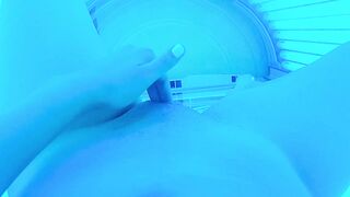 Tanning Salon Petite Girl Masturbating Close Up