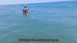 Milf picked up at the sea and fucked hard... I film everything! ENGLISH SUB