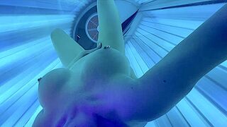 Masturbate and Nipples play in Sunbathing area Studio