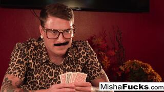 Misha Montana Playing Some Cards And Cums