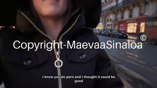 Maevaa Sinaloa - Manhunt in Paris, I fuck with AD Laurent in front of my boyfriend - Double facial