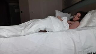 Early Morning Masturbation in Hotel Bed