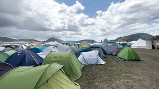 What if they caught us? SEX IN TENT AT THE FESTIVAL (camping pov)