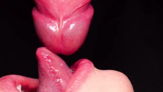 CLOSE UP: BEST CONDOM MILKING BLOWJOB! She BROKE the CONDOM and Got ALL CUM in MOUTH! ASMR Sucking