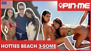 Rosa and Sofia spoil his boner at the beach! PINME