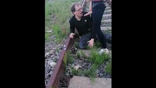 Anal training and throat fuck on the train tracks. Full video on my Onlyfans ( link in bio)