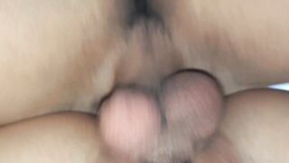 penetration in doggy style pov view of vagina and penis from below