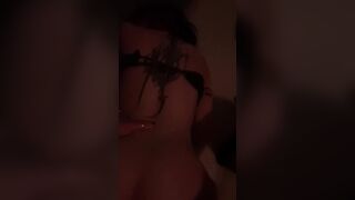 Big booty goth slut fucked doggy after date pov