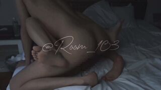 Hot spring trip with Japanese busty beauty, creampie sex in bed at night.♨️