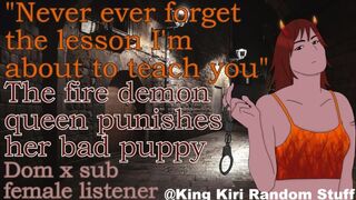 The fire demon queen [part 3/nsfw/whipping/F4F/Lesbian ASMR rp]