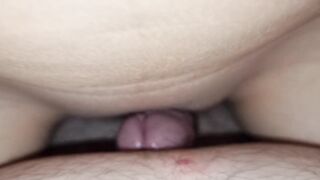 Teen is rubbing my dick with her pussy