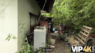 VIP4K. Hunter fucked a gypsy girl at abandoned house