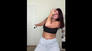 There's Something Sexy About A Girl In Sweats Dancing With Full Energy