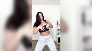 There's Something Sexy About A Girl In Sweats Dancing With Full Energy