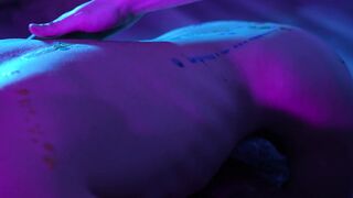 WAX PLAY BDSM - She's naked and covered in Wax