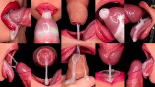 CLOSE UP: BEST MOUTH For Your CUMSHOTS! HOTTEST CUM MOUTH COMPILATION! MILKING - FORESKIN - CONDOM!