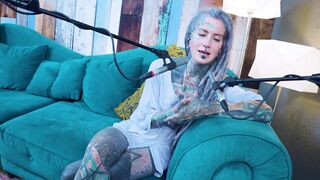 Tattoo Model Pornstar Anuskatzz talks about jelousy ASMR Youtube channel: ASMRkatz SFW inked hippie